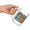 Still Looking for My Disc 15oz mug - raised angle Still Looking for My Disc funny 15oz white mug, raised at an angle