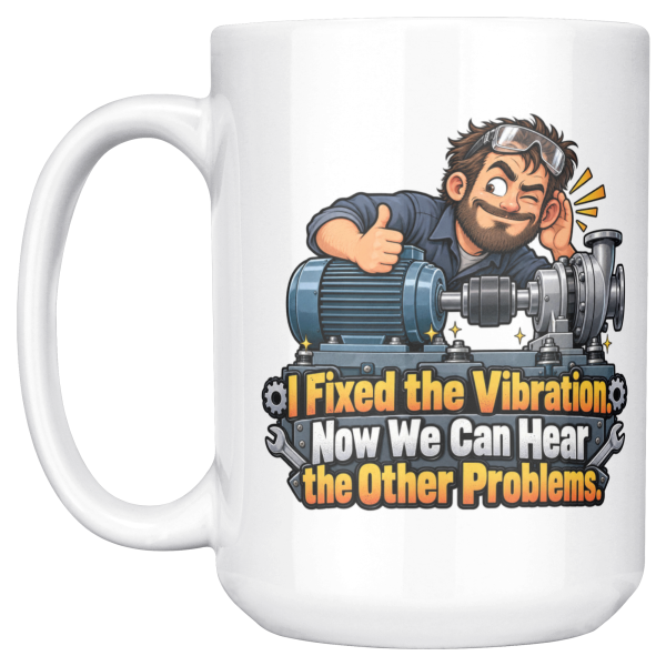 I Fixed the Vibration. Now We Can Hear the Other Problems. 15oz mug - left handle The same design on the other side of the white 15oz mug