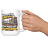 We Poured the Concrete. Then Found the Missing Conduit. funny 15oz white coffee mug, held up in a cheers