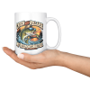 Catch and Release My Responsibilities 15oz mug - serving Catch and Release My Responsibilities funny 15oz white mug, served on a tray