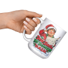 Dear Santa, My Scorecard Is a Lie. funny 15oz white mug, raised at an angle