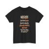 Black hand-drawn T-shirt with the welder dictionary joke: Hard to shop for. Already built it.