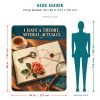 Detective Casebook sherpa blanket size guide: 50 x 60 inches, shown to scale next to a 5 ft 4 in adult Detective Casebook sherpa blanket size guide: 50 x 60 inches, shown to scale next to a 5 ft 4 in adult