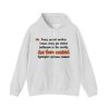 Ash hand-drawn hoodie with the social work gas station bathroom ranking joke