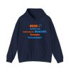 For any welder: hard to shop for. Already built it. Flat graphic hoodie Navy flat vector hoodie with the welder dictionary joke: Hard to shop for. Already built it.