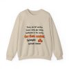 Gas station bathrooms ranked, and social work knows it. Marker crewneck Sand hand-drawn crewneck sweatshirt with the social work dictionary joke: Knows every gas station bathroom in the county. Has them ranked.