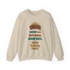 Sand vintage poster crewneck sweatshirt with the welder dictionary joke: Hard to shop for. Already built it.