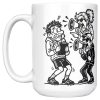 I COACH KIDS FOR FREE. PARENTS COST EXTRA. 15oz coach mug, left side 15 oz white ceramic youth coach mug printed with "I COACH KIDS FOR FREE. PARENTS COST EXTRA.", left side