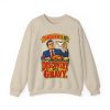 Holiday feast is discovery with gravy. Counsel nods. Retro lawyer crewneck Sand vintage poster crewneck sweatshirt with the lawyer joke: Thanksgiving is just discovery with gravy.