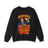 Holiday feast is discovery with gravy. Counsel nods. Retro lawyer crewneck Black vintage poster crewneck sweatshirt with the lawyer joke: Thanksgiving is just discovery with gravy.