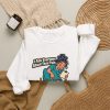 i-ask-everyone-about-their-pain-nobody-asks-about-my-feet-nu-4 White crewneck sweatshirt printed with "I Ask Everyone About Their Pain. Nobody Asks About My Feet.", styled flat lay