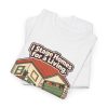 i-stage-homes-for-a-living-please-dont-open-my-garage-real-e-3 White T-shirt printed with "I Stage Homes for a Living. Please Don't Open My Garage.", folded view