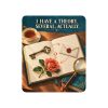 sublimated-sherpa-blanket-tan-50x60-front-6ad1dc82b56e1.jpg Tan sherpa blanket printed with I HAVE A THEORY. SEVERAL, ACTUALLY and a brass key, a wax-sealed envelope and a coral rose resting on an open casebook