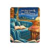 sublimated-sherpa-blanket-tan-50x60-front-6ad1dd2dbc50b.jpg Tan sherpa blanket printed with I WAS ONLY GOING TO READ ONE CHAPTER and an open book resting on a teal train seat with a brass lamp