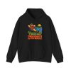 Black flat vector hoodie with the birder joke: It was a leaf. I watched it for ten minutes.