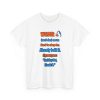 White flat vector T-shirt with the welder dictionary joke: Hard to shop for. Already built it.