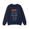 Navy flat vector crewneck sweatshirt with the welder dictionary joke: Hard to shop for. Already built it.