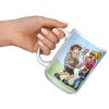 I COACH KIDS FOR FREE. PARENTS COST EXTRA. 15oz coach mug, raised in hand 15 oz white ceramic youth coach mug printed with "I COACH KIDS FOR FREE. PARENTS COST EXTRA.", raised in hand